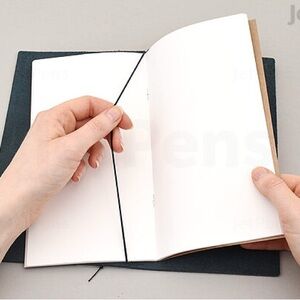 Travelers Notebook Starter Kit - Dark blue Leather Notebook Cover with Inserts